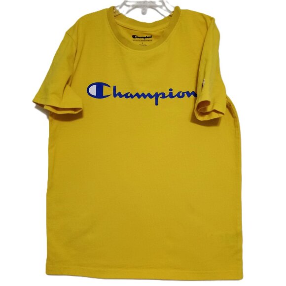EUC: Boys' Champion Size L Yellow T-Shirt - Picture 1 of 3